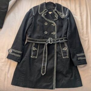 One of a Kind Hand Painted Massini Trench Coat  M